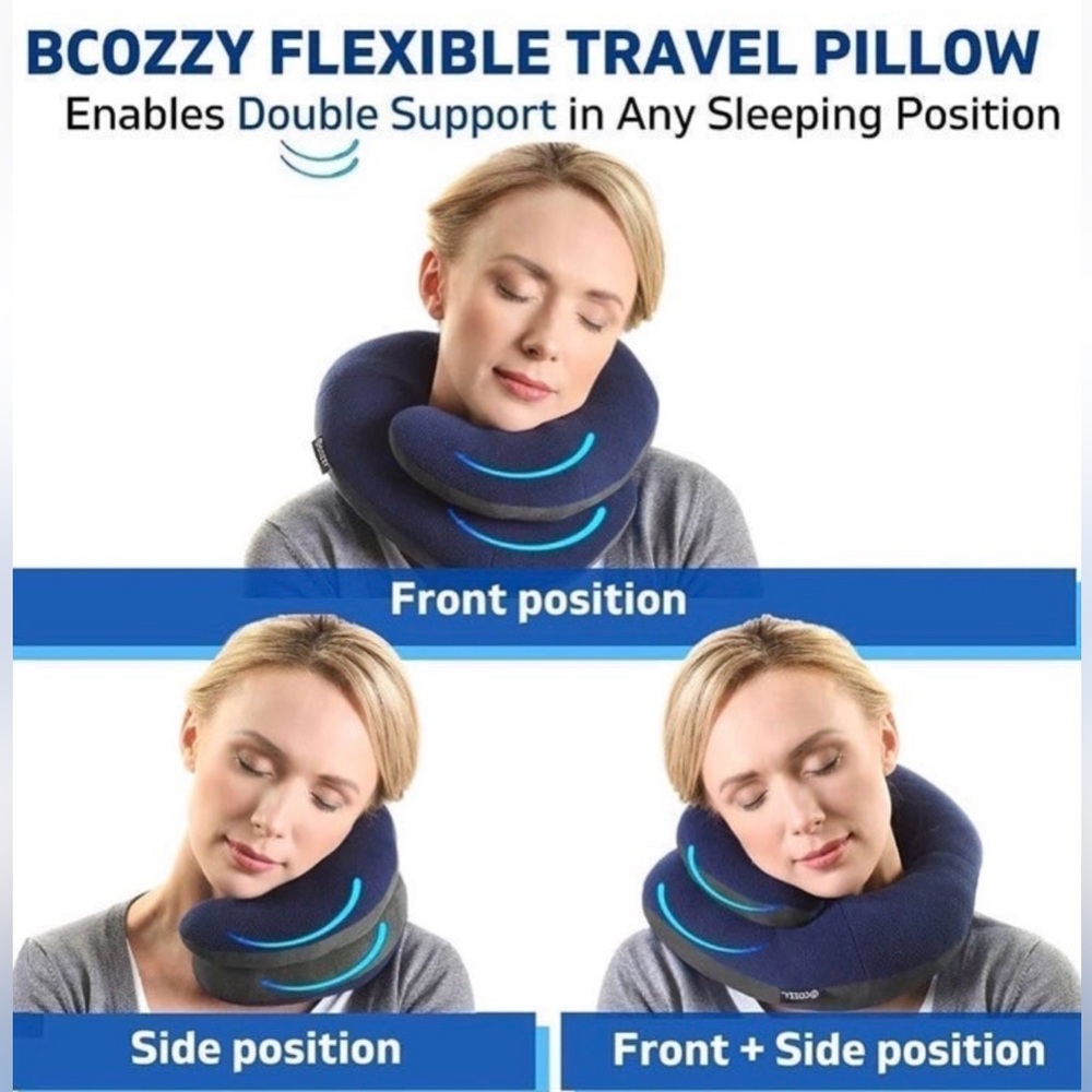Bcozzy Travel Neck Support, NWOT, Blue, Size L - Picture 3 of 4